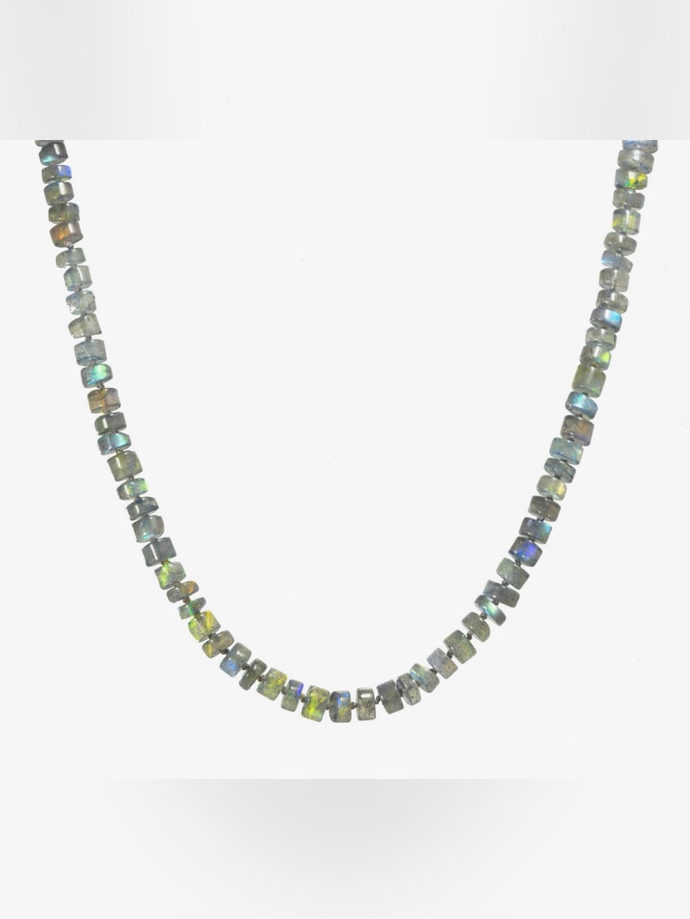 Rachel Reinhardt 14k gold labradorite heishi stone layering necklace NWT $110
